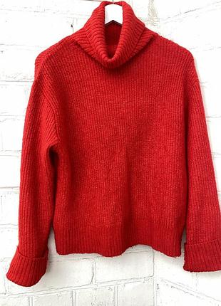 Красный яркий свитер h&m 6