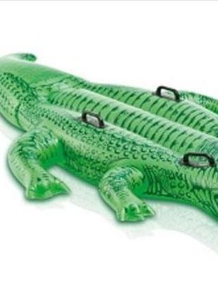 Надувн. "крокодил" 58562 вініл,з ручками,рем комплект,в кор. 203*114см, пластиковий, 114см, 58562