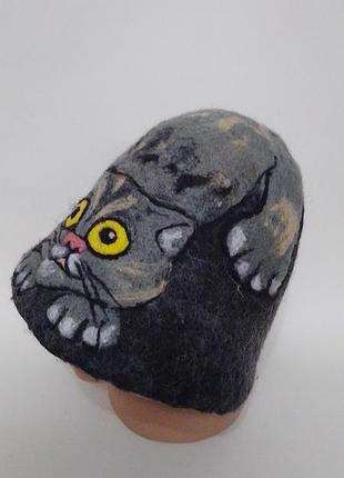 Шапка для бани, кот 3
