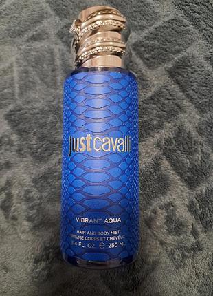Just cavalli hair &amp; body mist "vibrant aqua", 250 мл