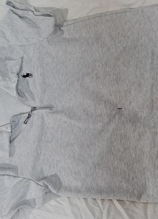 Кофта polo ralph lauren style серая на молнии (с пятном, не оригинал)