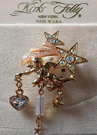 Kirks folly  брошка ангел оригінал з планшетеою , зроблена в сша