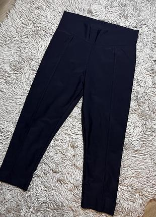 Жіночі нейлонові легінси, укорочені, чорні, розмір s