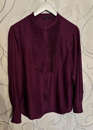 Шовкова блузка сорочка massimo dutti p.m