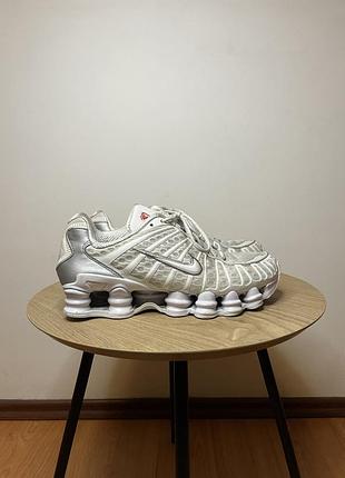 Кросівки nike shox tl white metallic silver