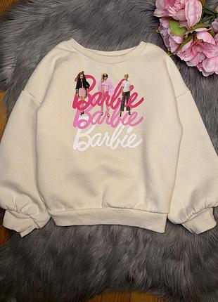 Крутий стильний теплий світшот barbie на дівчинку 6р matalan