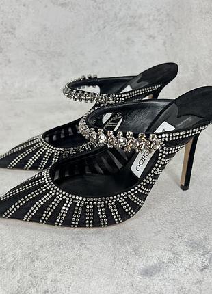 Жіночі оригінальні туфлі на шпильці jimmy choo  100mm bing mules