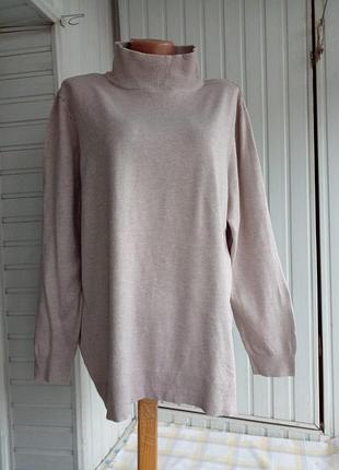 Вискозный свитер под горло гольф водолазка большого размера батал