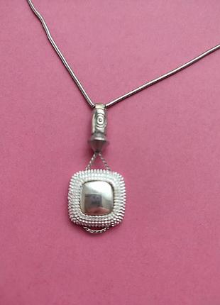 Вінтажний сріблястий браслет і кулон, комплект, англія.