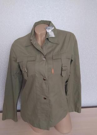 Курточка сорочка olivia, колір хакі2 фото
