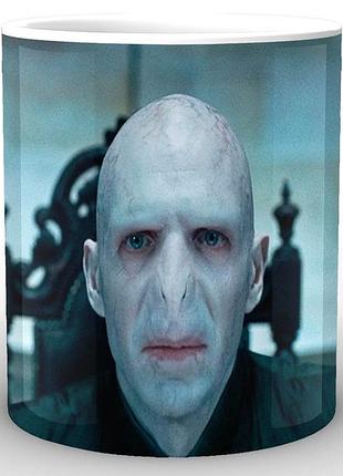 Чашка с принтом harry potter гарри поттер лорд волан де морт hp.02.024 белая кружка керамическая 0,33