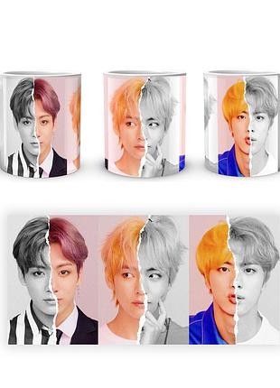 Кружка geekland bangtan boys чон чонгук, ким тэхен, ким сокджин bts cp 04.464