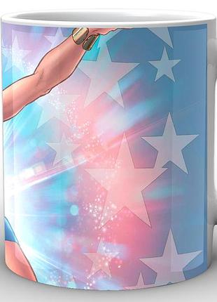 Кружка geekland белая чудо-женщина wonder woman на цветном фоне ww.02.019