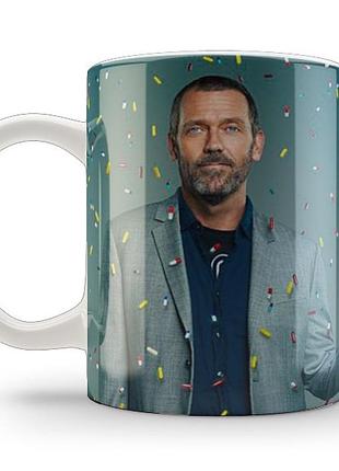 Чашка с принтом доктор хаус h 002 кружка керамическая 0,33