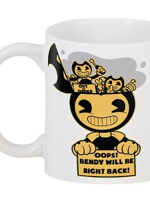 Чашка з принтом bendy and the ink machine бенді та чорнильна машина bm .02.17 кружка керамічна 0,33