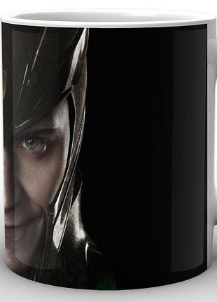 Чашка с принтом локи loki портрет lk.02.040 кружка керамическая 0,33