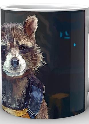 Чашка с принтом стражи галактики guardians of the galaxy ракета gg.02.010 кружка керамическая 0,33