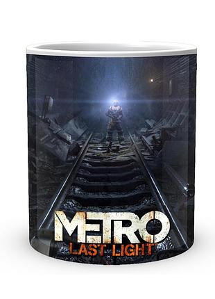 Чашка с принтом metro 2033 метро 2033 human mt 02.03 кружка керамическая 0,33