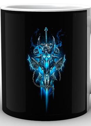 Чашка с принтом world of warcraft мир военного ремесла эмблема ww.02.81 кружка керамическая 0,33