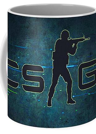 Чашка з принтом кс:го cs:go контр страйк dark logo cs:go 03.140 кружка керамічна 0,33