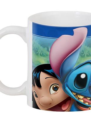 Чашка с принтом стич lilo and stitch 02.12.836 кружка керамическая 0,33
