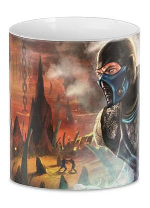 Чашка с принтом mortal kombat мортал комбат фан арт mk.02.47 кружка керамическая 0,33