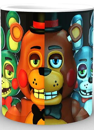 Чашка с принтом five nights at freddys пять ночей с фредди постер fn.02.064 кружка керамическая 0,33