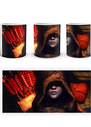Чашка с принтом skyrim скайрим skr 02.17 кружка керамическая 0,33