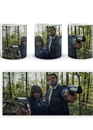 Чашка с принтом the umbrella academy академия амбрелла ча-ча хейзел ua 02.06 кружка керамическая 0,33