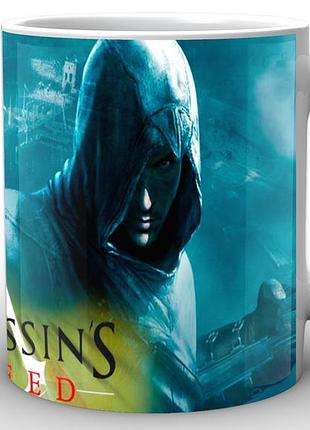 Чашка з принтом біла assassins creed кредо ассасіна місто ac.02.09 кружка керамічна 0,33