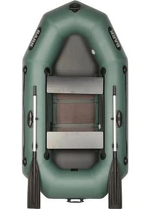 Лодка надувная гребенная пвх bark b-230cd двухместная с передвижными сидениями!