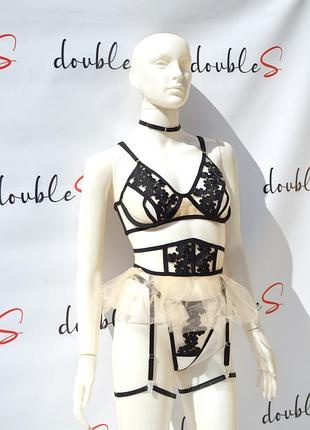 Сексуальний комплект із поясом. пошиття по міркам, чашка f