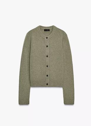 Кардиган хакі zara кашемір вовна