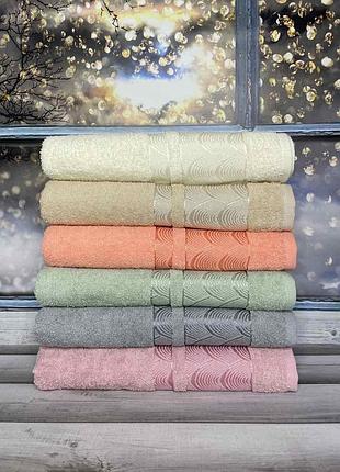 Рушники турецькі з бавовни для обличчя 50х90 або 70х140 набір 6 штук