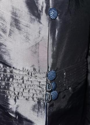 Двусторонний пиджак стальной жакет блейзер вельветовый атласный атлас вельвет6 фото