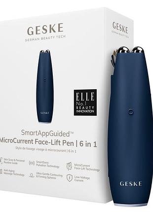 Мікрострумова ручка для підтяжки шкіри обличчя geske microcurrent face-lift pen 6в1 midnight