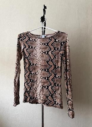 Лонгслів зміїний принт 5