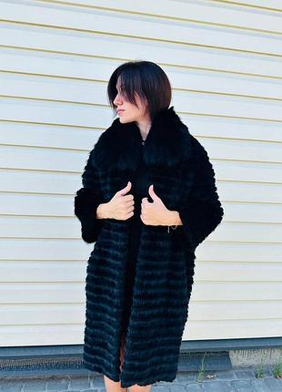 Шуба jo no fui з норки чорна розмір 42