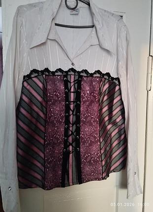 Блузка з імітацією корсету. розмір 52-54-56