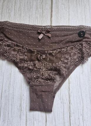 Коричневые трусики hunkemoller. размер xl.