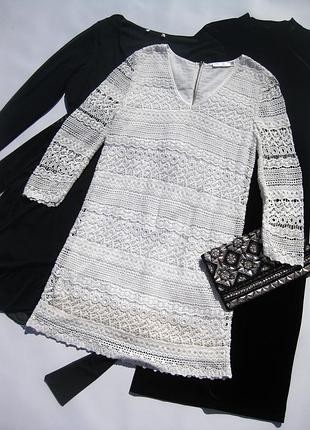 Белое ажурное платье коттон see u soon la redoute