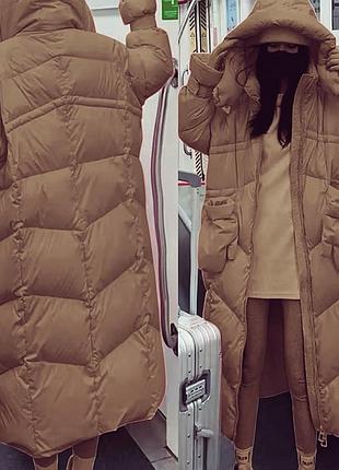 Пальто з рукавичками зимове