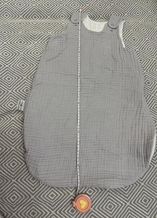 Cпальник baby veres "муслін сірий" (0-9 місяців)