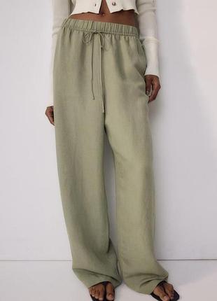 Широкі штани льон