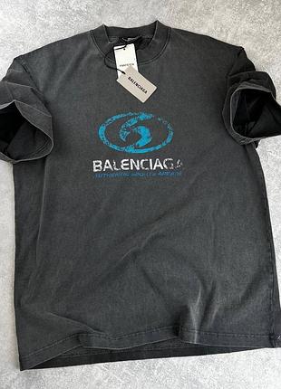 Брендовая мужская футболка balenciaga премиум качества из 100% хлопка, граный пошив и невероятный стиль