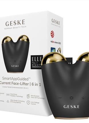 Мікрострумовий підтягувач шкіри обличчя geske microcurrent face-lifter 6в1 gray