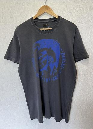 Чоловіча футболка сіра дізель diesel