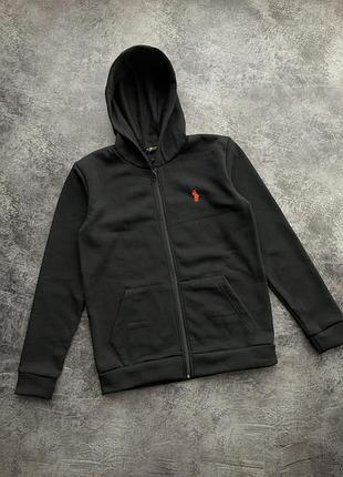 Кофта зіп на замку фліс polo чорний