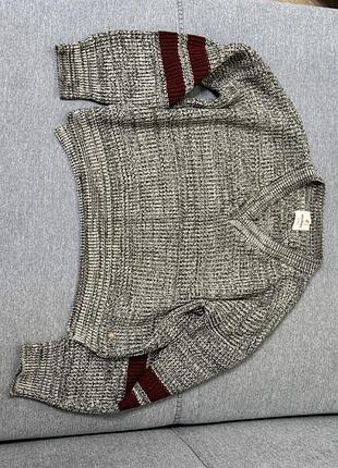 Серый женский укороченный свитер xs soulcal co