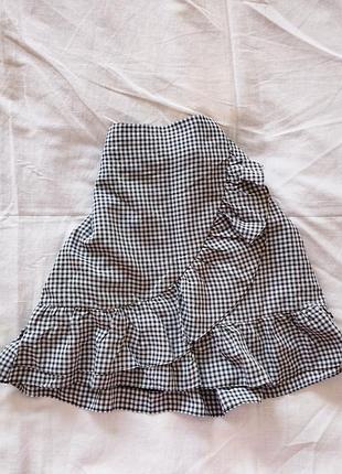 Юбка в клетку, на резинке, by clara, париж, s - m,